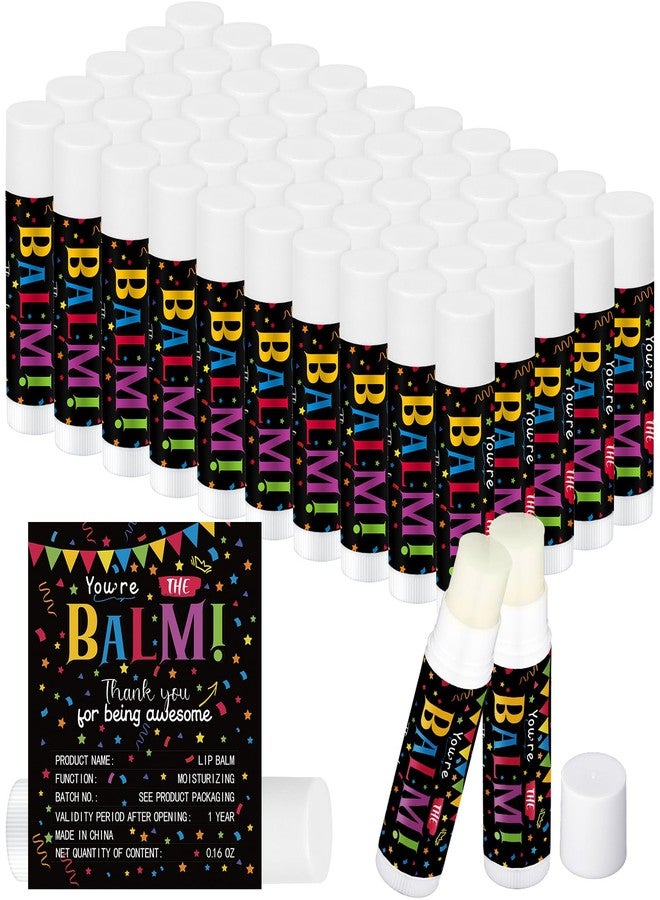 Siifert 50 Pack Employee Appreciation Gifts Bulk Valentine Teacher Students Gifts Lip Balm Staff Team Coworker Appreciation Thank You Gift Moisturizing Lip Gloss for Women Men Teacher Staff(Balm) - Image 1